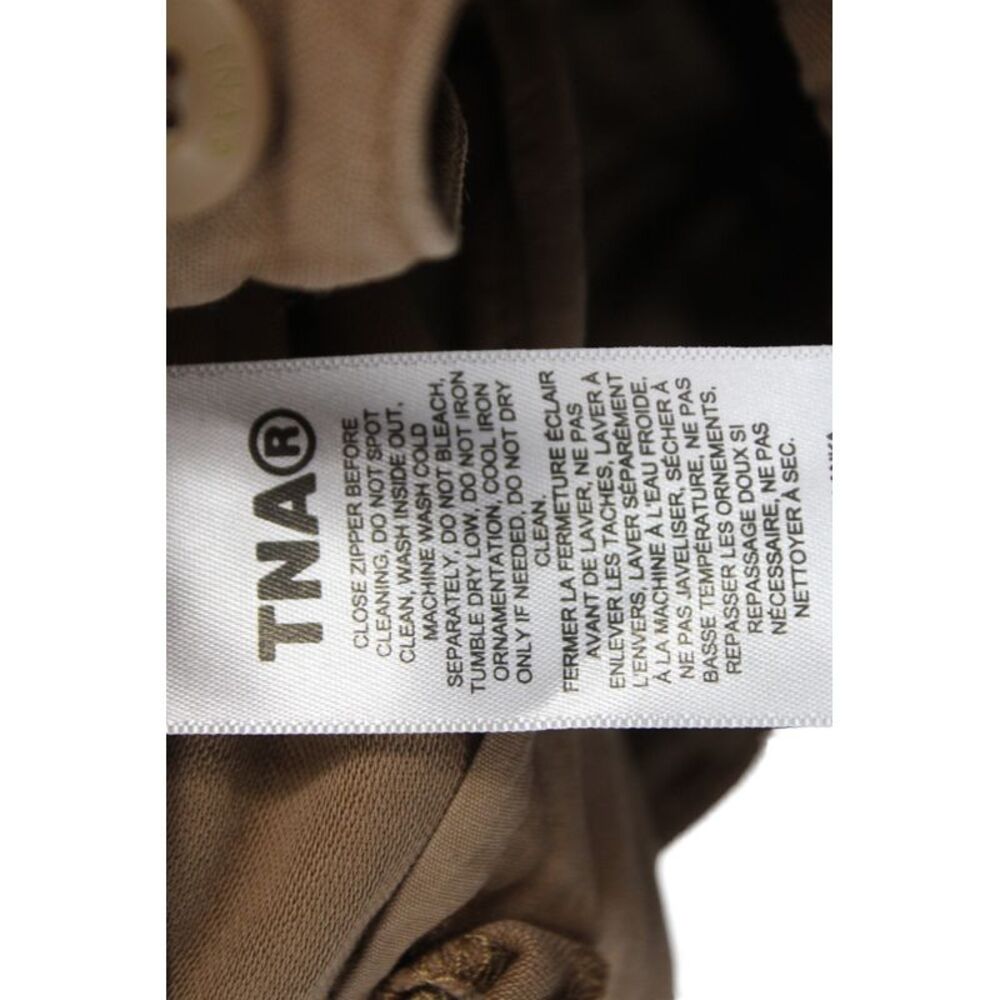 TNA Womens Cargo Pants Brown 100% Cotton Button Inseam 30 Military Size 4 - Picture 6 of 7